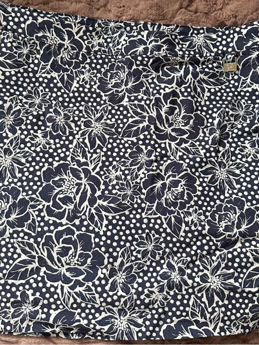 Rafaella Navy and White Floral Skort